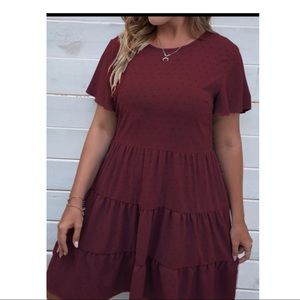 Plus size Swiss dot dress